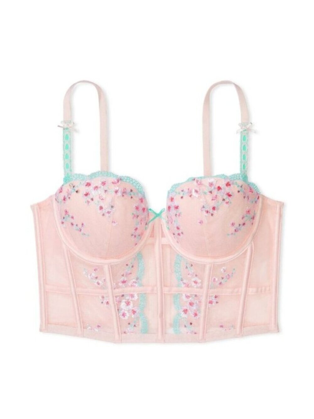 Victoria's Secret Dream Angels Cherry Blossom Embroidery Corset Bustier Bra - Picture 3 of 6